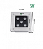 Светильник встраиваемый 24V,5W.IP65